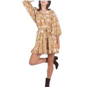 Cleobella Magdalena Mini‎ Dress Honey Mix Print